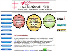 Tablet Screenshot of installatiebedrijfheijs.nl